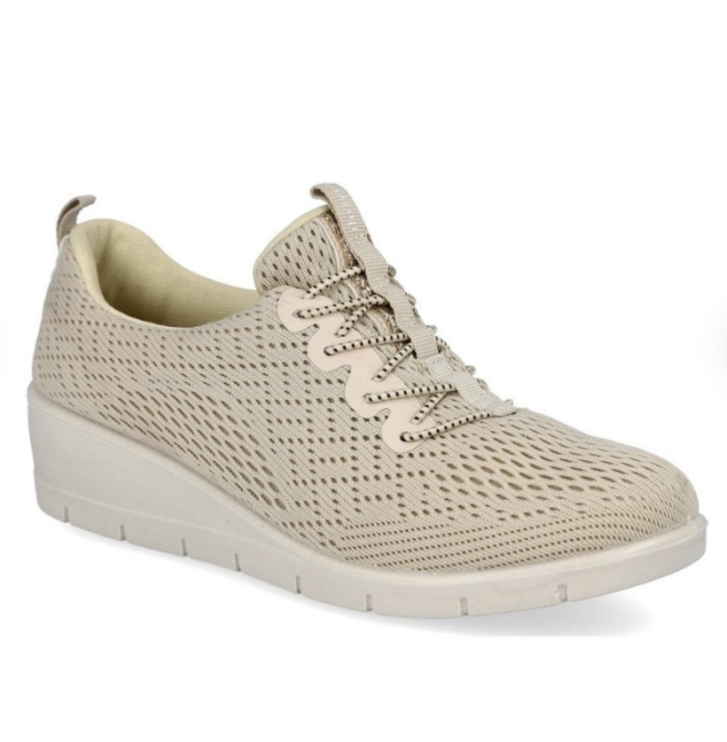 Zapato deportivo para mujer en textil beige 24M200 de MYSOFT. M-235