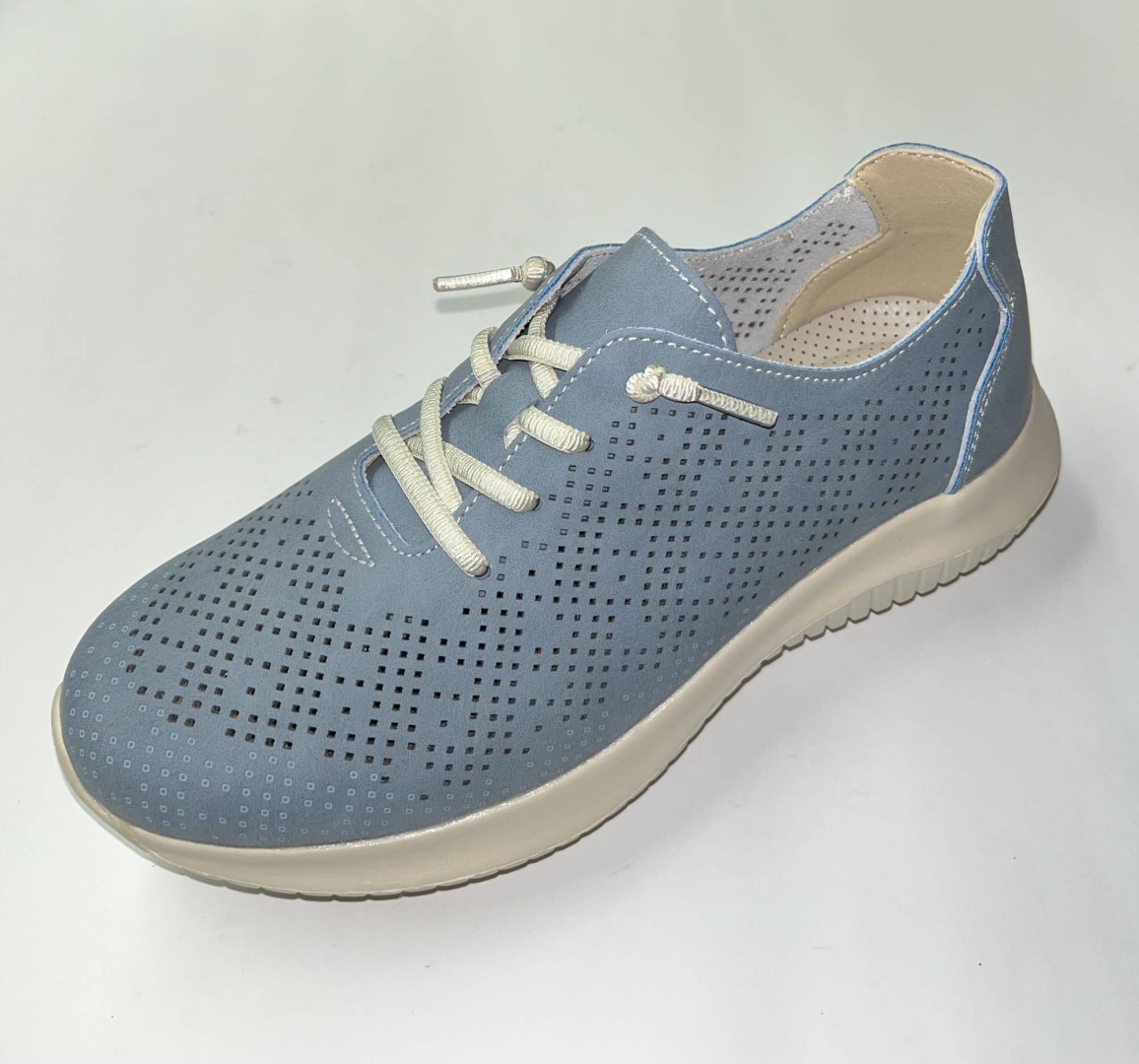 Zapato casual para mujer en piel azul 500 CALZAZUL. M-243