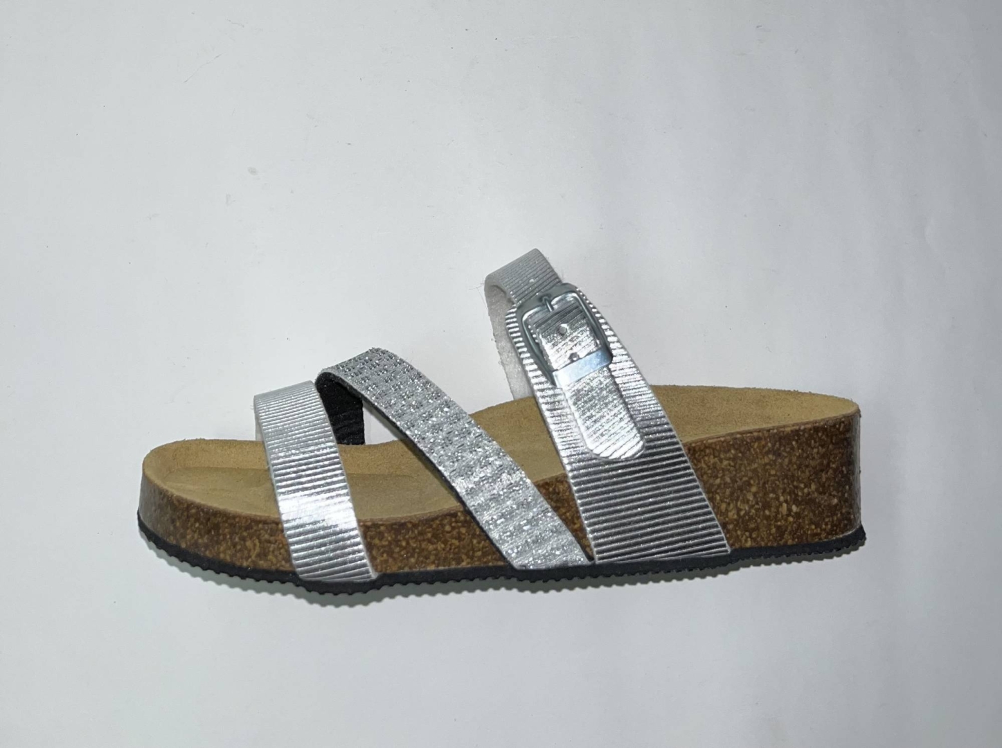 Chanclas para mujer tipo bio en plata mod. 359 de KNK. M-352